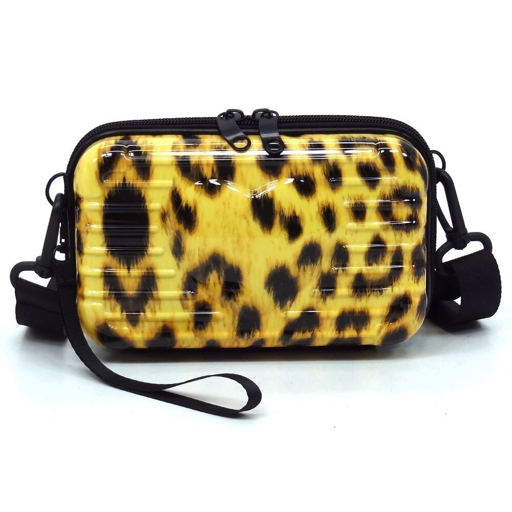 Leopard Print Plastic Cross Body Bag Cute Shoulder Bag Small Handbag Strap